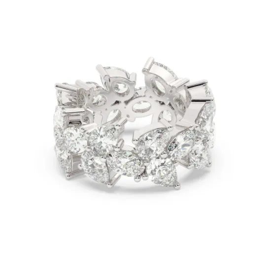 18K White Gold Diamond Wedding Band