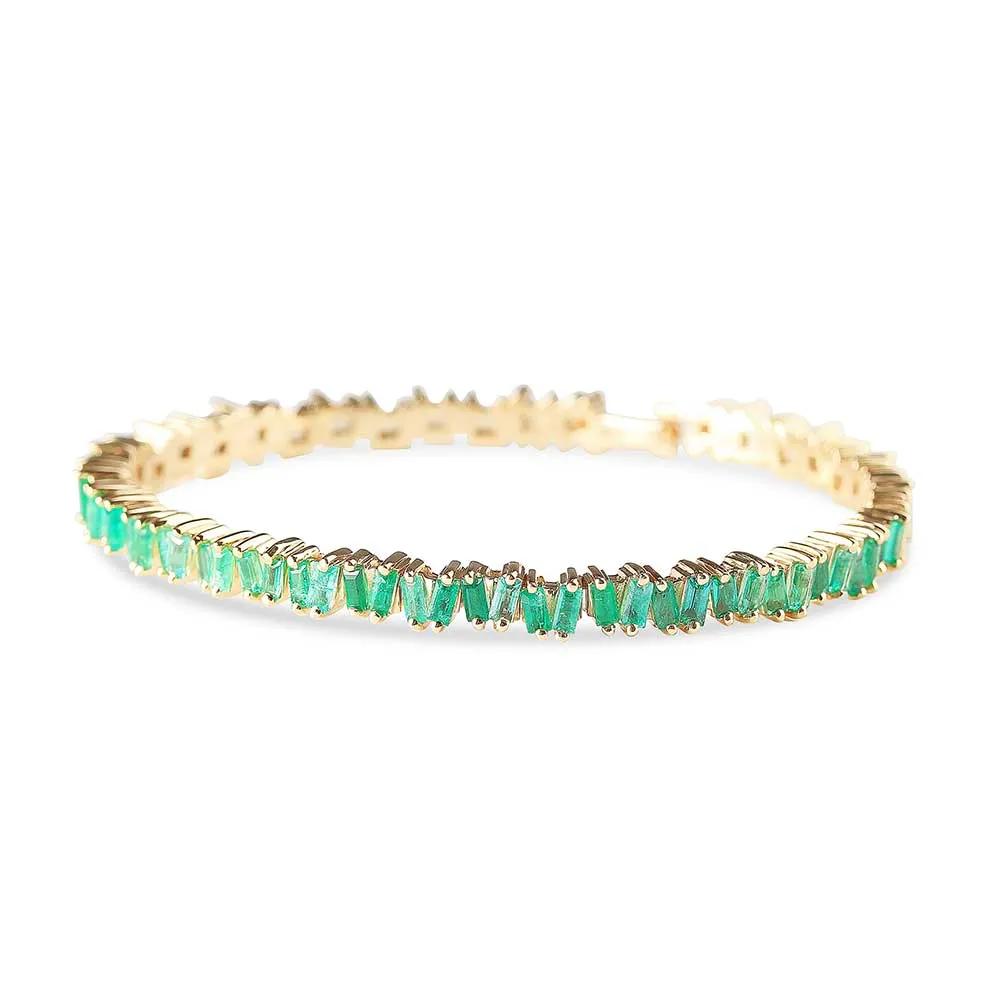 EMERALD BAGUETTE PICKET BANGLE