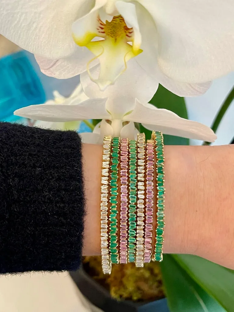 EMERALD BAGUETTE PICKET BANGLE