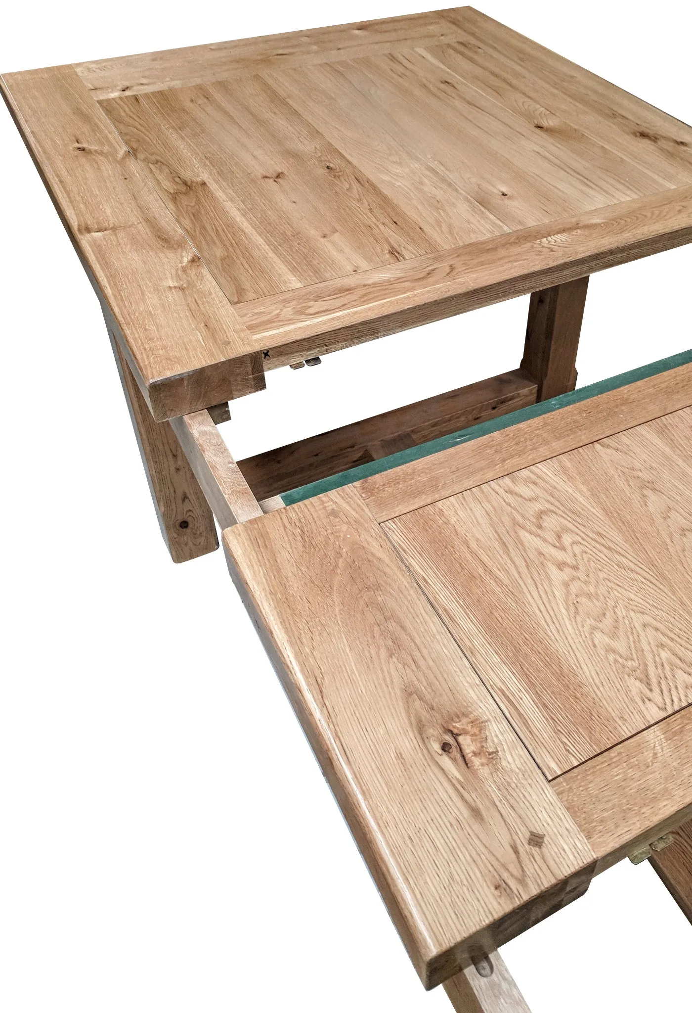Empire Classic Grand solid oak extending dining table - Blonde oak range
