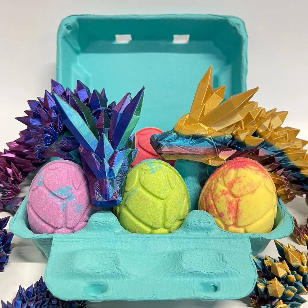 Legendary Dragon Eggs - Prehistoric Bath Bombs in a Egg Carton