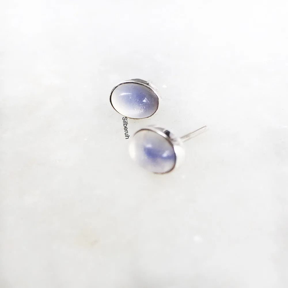 Opalite Oval Silver Stud