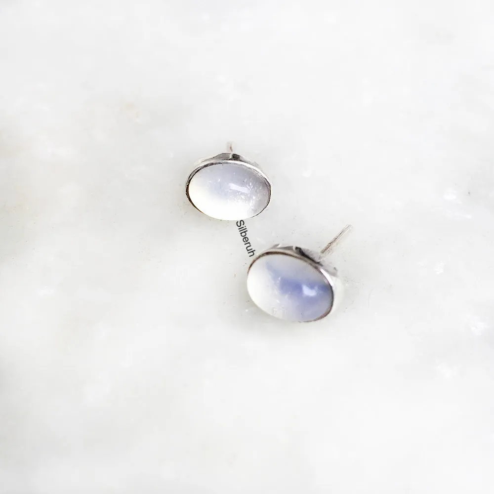 Opalite Oval Silver Stud