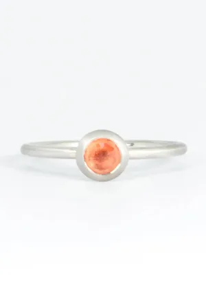 Orange Sapphire Palladium Ring