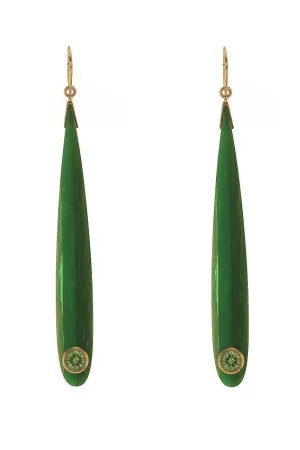 Peridot Dark Green Bakelite Earrings