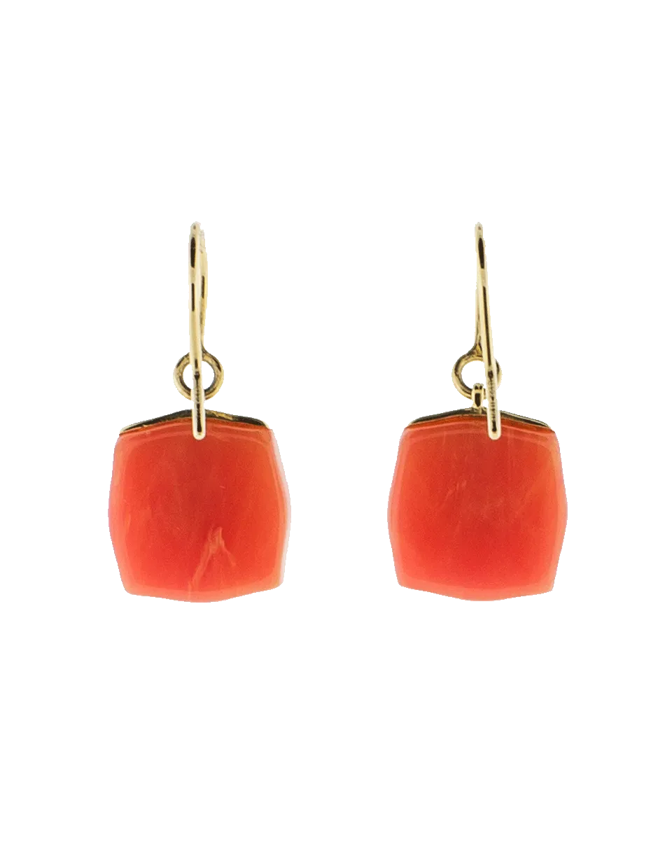 Pink Bakelite Earrings With Peridot