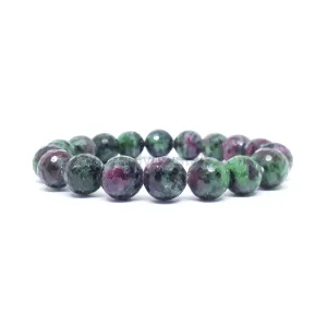 Ruby in Fuchsite Faceted Power Bracelet (12 mm)