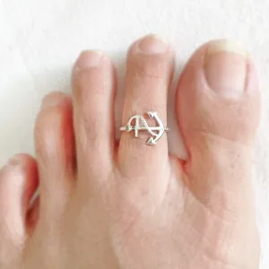 Silver Anchor Toe Ring