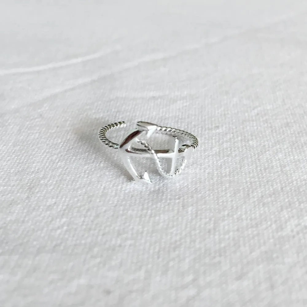 Silver Anchor Toe Ring