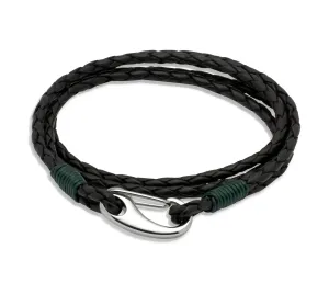Unique & Co Black Leather Bracelet B178DG