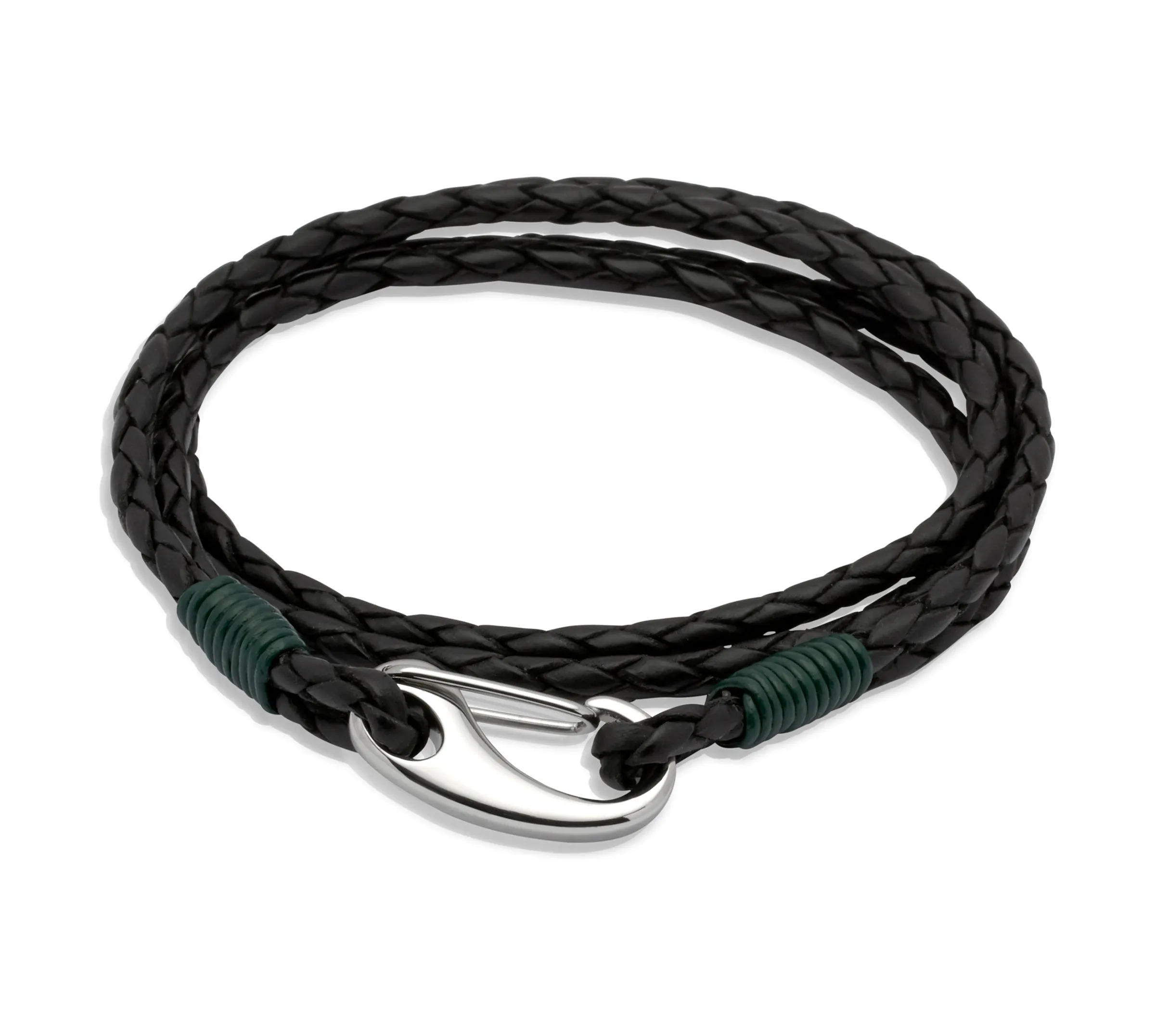Unique & Co Black Leather Bracelet B178DG