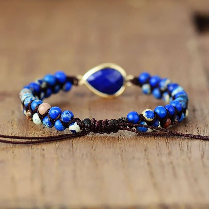Woven Lapis Lazuli Bracelet