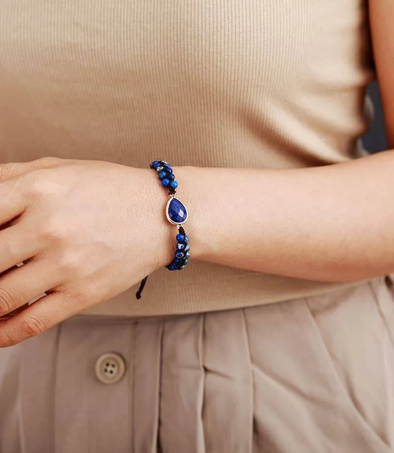 Woven Lapis Lazuli Bracelet